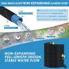 imageNonExpandable Garden Hose 100 ft Ultra Lightweight ampamp Flexible Water Hose With 10Pattern Spray Nozzle Full Length LeakProof Design HighDensity Fabric ampamp ShutOff Valve Hose StrapsBlueCrossover Pro