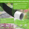 imageNonExpandable Garden Hose 100 ft Ultra Lightweight ampamp Flexible Water Hose With 10Pattern Spray Nozzle Full Length LeakProof Design HighDensity Fabric ampamp ShutOff Valve Hose StrapsGreenTwill Pro