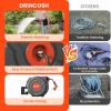 image3rd Generation Retractable Garden Hose 155 ft x 12 inch Heavy Duty WallMounted Hose Reels 180 Swivel Automatic Slow Return Any Length Lock 9 Pattern Nozzle UV Resistant Black12in 130FT65FTB