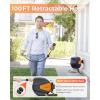 imageAyleid Retractable Garden Hose Reel12 in x 65 ft Wall Mounted Hose Reel with 9 Function Sprayer Nozzle Any Length LockSlow Return SystemWall Mounted180Swivel Bracket GreyBblack
