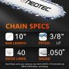 imageNEOTEC 8 Inch Chainsaw Chain 38quot LP Pitch 043quot Gauge 33DL  Fits Ryobi P4360P4361P5452 Greenworks 20142 Milwaukee M18 FUEL 3004 Worx WG349WG3499 Poulan 810 EPT and More  R333 Chains10 40DL 38LP 0050