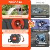 imageUpgraded Retractable Garden Hose Reel 12quot x 155 ft Pro 180 Swivel Metal Bracket Automatic Retract Heavy Duty Hose Reels Wall Mount Any Length Lock 9 Pattern Nozzle Garden Watering12 155FT Metal Bracket