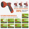 imageUpgraded Retractable Garden Hose Reel 12quot x 155 ft Pro 180 Swivel Metal Bracket Automatic Retract Heavy Duty Hose Reels Wall Mount Any Length Lock 9 Pattern Nozzle Garden Watering58in 90FT65FTB