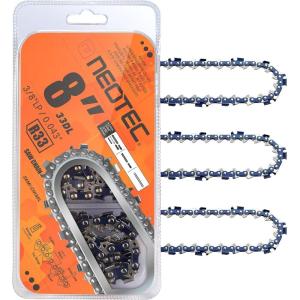 imageNEOTEC 8 Inch Chainsaw Chain 38quot LP Pitch 043quot Gauge 33DL  Fits Ryobi P4360P4361P5452 Greenworks 20142 Milwaukee M18 FUEL 3004 Worx WG349WG3499 Poulan 810 EPT and More  R333 Chains8 38LP 0043 33DL