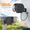 imageNEOTEC Retractable Garden Hose Reel 12 inch x 100ft  Wall Mounted Heavy Duty Hose Reel with 34 Inch Brass Fittings ampamp 9Pattern Nozzle  Auto Rewind System Any Length Lock 180 Swivel Bracket58in 90FT65 FT