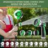 image:imageGarden Hose 25 ft NonExpandable  Ultra Lightweight Super Flexible amp KinkFree Water Hose with ShutOff Valve 10Pattern Nozzle amp Holder Leakproof Heavy Duty Hose for Yard Outdoor BlueSilver