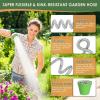 image:imageGarden Hose 25 ft NonExpandable  Ultra Lightweight Super Flexible amp KinkFree Water Hose with ShutOff Valve 10Pattern Nozzle amp Holder Leakproof Heavy Duty Hose for Yard Outdoor BlueSilver