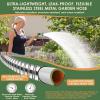 image:imageGarden Hose 25 ft NonExpandable  Ultra Lightweight Super Flexible amp KinkFree Water Hose with ShutOff Valve 10Pattern Nozzle amp Holder Leakproof Heavy Duty Hose for Yard Outdoor BlueSilver